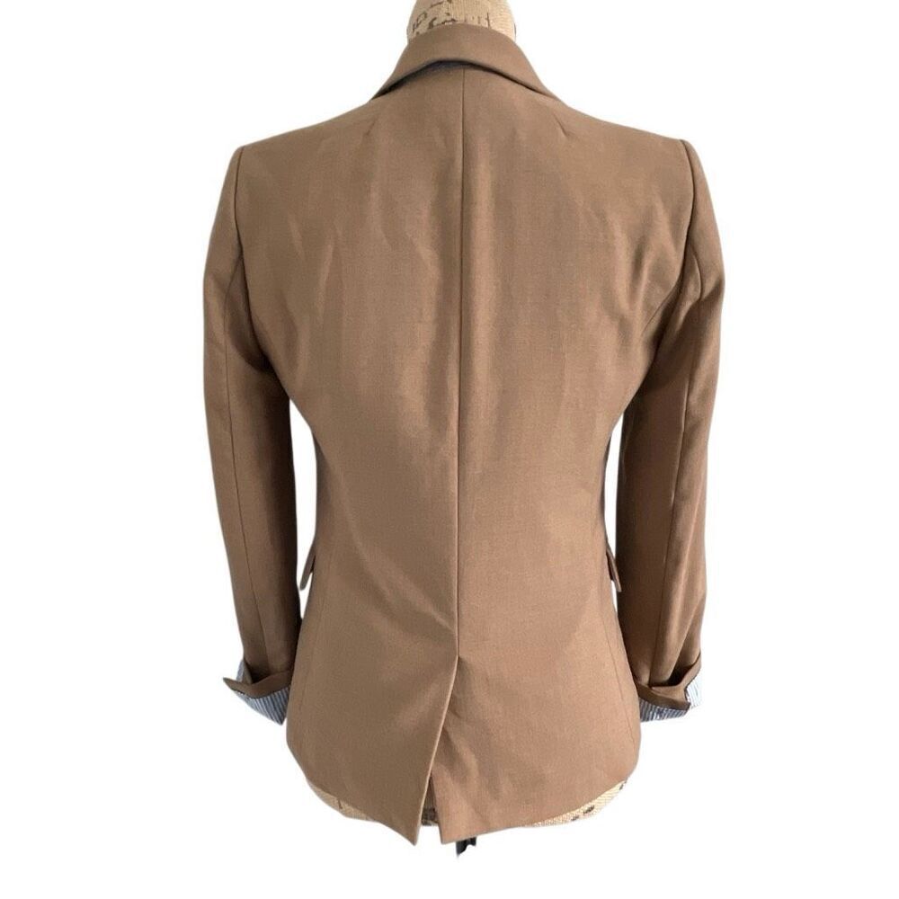 EUC! J. Crew Wool Tan Camel Schoolboy Blazer - Size 0 - Picture 8 of 12